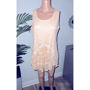 Simply Couture sheer Blush Dress size s summer dress